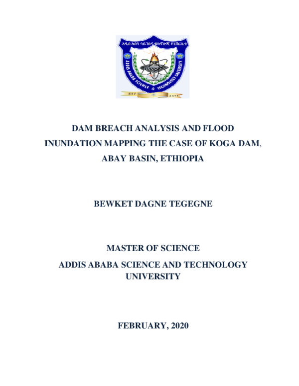 (PDF) Dam Breach Analysis and Flood Inundation Mapping the Case of Koga ...
