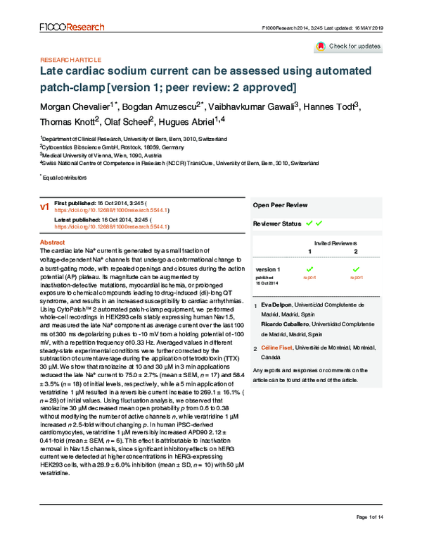(PDF) Late cardiac sodium current can be assessed using automated patch ...