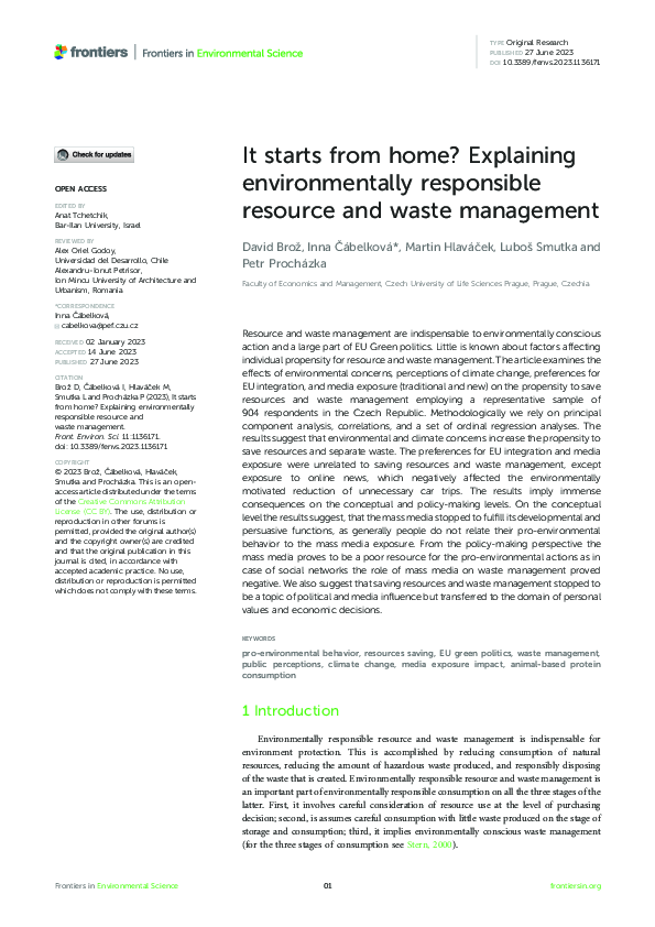 Picture Idea: Pdf It Starts From Home Explaining Environmentally Responsible