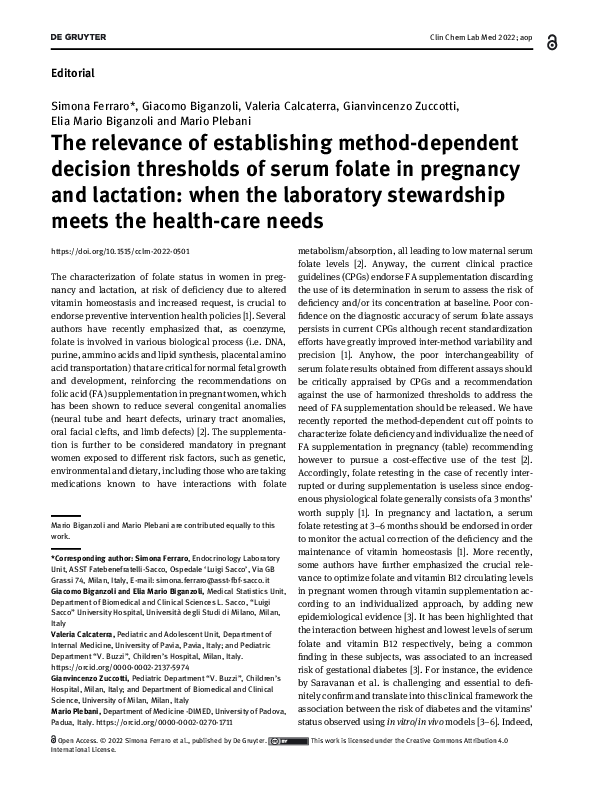 (PDF) The relevance of establishing method-dependent decision ...