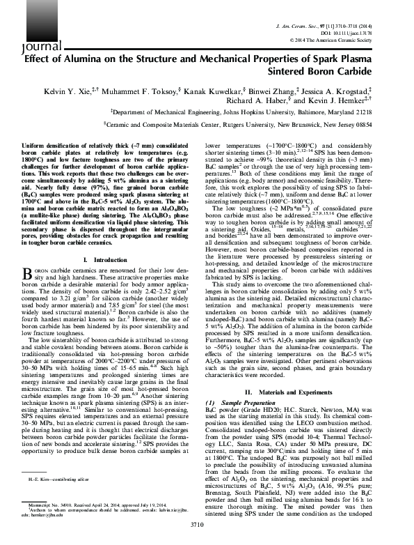 (PDF) Effect of Alumina on the Structure and Mechanical Properties of ...