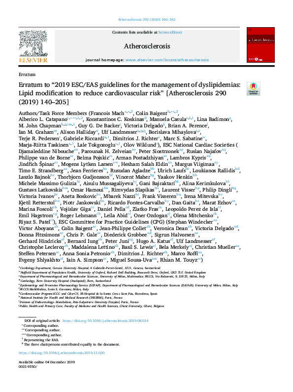 (PDF) Erratum to “2019 ESC/EAS guidelines for the management of ...