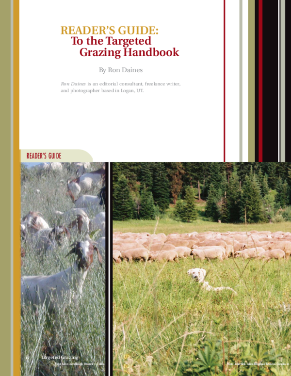 (PDF) To the Targeted Grazing Handbook READER’S GUIDE
