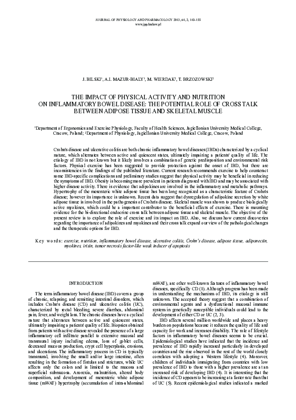 (PDF) The impact of physical activity and nutrition on inflammatory ...