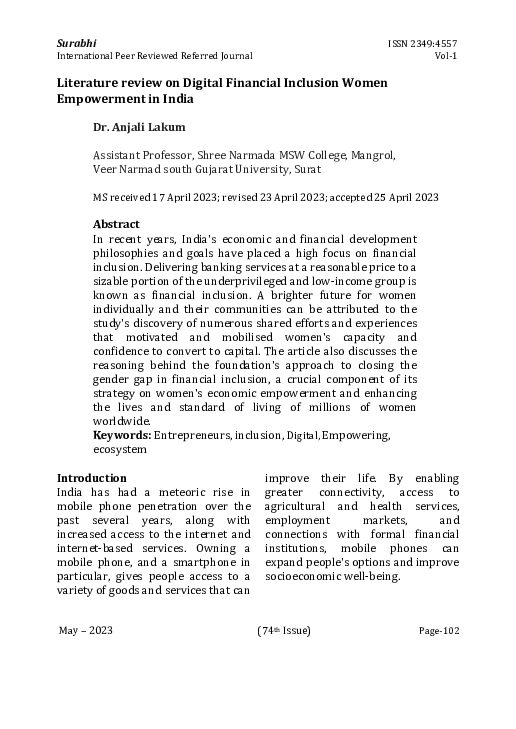 (PDF) Literature review on Digital Financial Inclusion Women ...