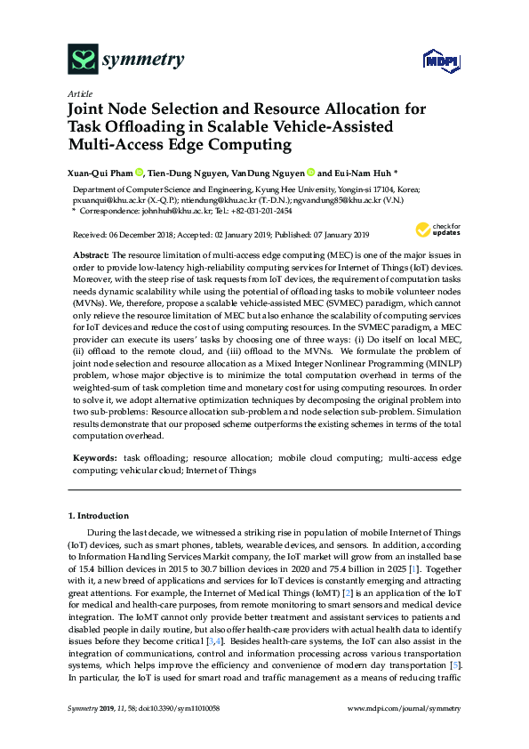 (PDF) Joint Node Selection and Resource Allocation for Task Offloading ...