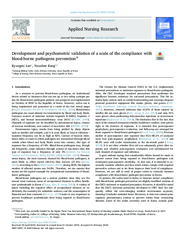 (PDF) Development and psychometric validation of a scale to assess ...