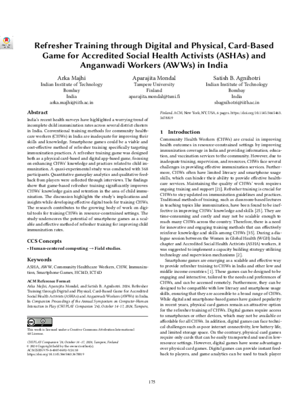 (PDF) Refresher Training through Digital and Physical, Card-Based Game ...