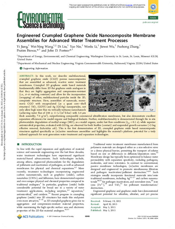 (PDF) Engineered Crumpled Graphene Oxide Nanocomposite Membrane ...