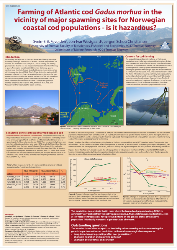 (PDF) Farming of Atlantic cod Gadus morhua in the vicinity of major ...