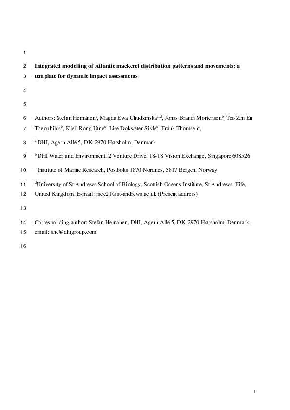 (PDF) Integrated modelling of Atlantic mackerel distribution patterns ...