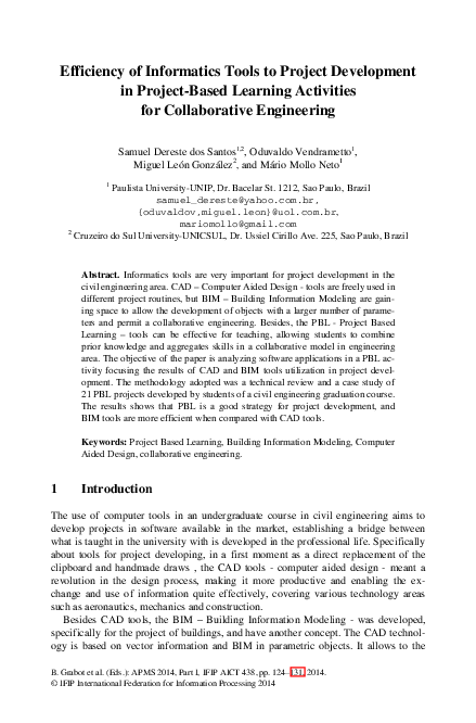 (PDF) Efficiency of Informatics Tools to Project Development in Project ...