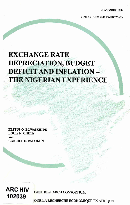 (PDF) Exchange rate depreciation, budget deficit and inflation: The ...