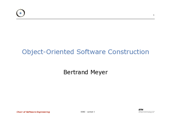 (PDF) Object-Oriented Software Construction