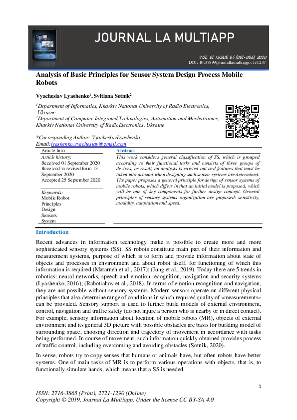 (PDF) Analysis of Basic Principles for Sensor System Design Process ...