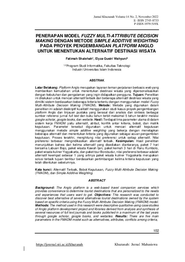 (PDF) Penerapan Model Fuzzy Multi-Attribute Decision Making Dengan ...