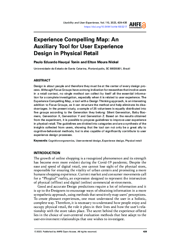 (PDF) Experience compelling map: an auxiliary tool for user experience ...