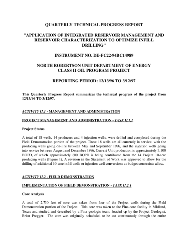 (PDF) Application of Integrated Reservoir Management and Reservoir ...