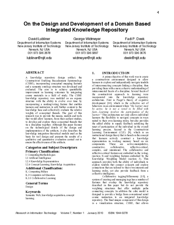 (PDF) On the design and development of a domain based integrated ...
