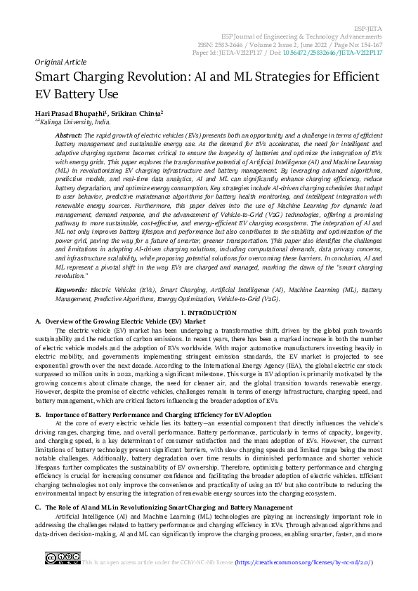(PDF) Smart Charging Revolution: AI and ML Strategies for Efficient EV ...