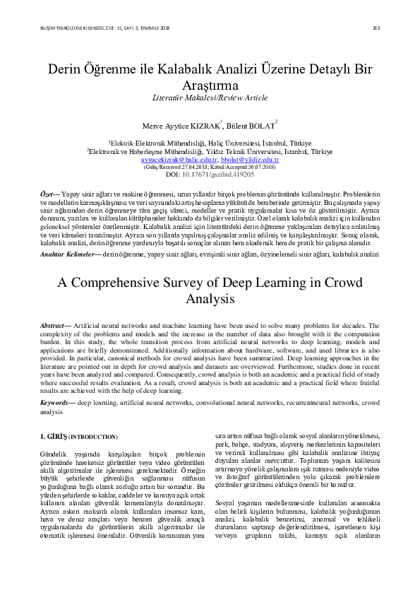 (PDF) A Comprehensive Survey of Deep Learning in Crowd Analysis