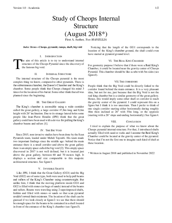 (PDF) Study of Cheops Internal Structure