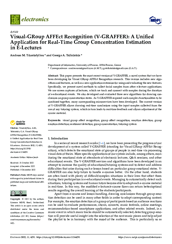 (PDF) Visual-GRoup AFFEct Recognition (V-GRAFFER): A Unified ...