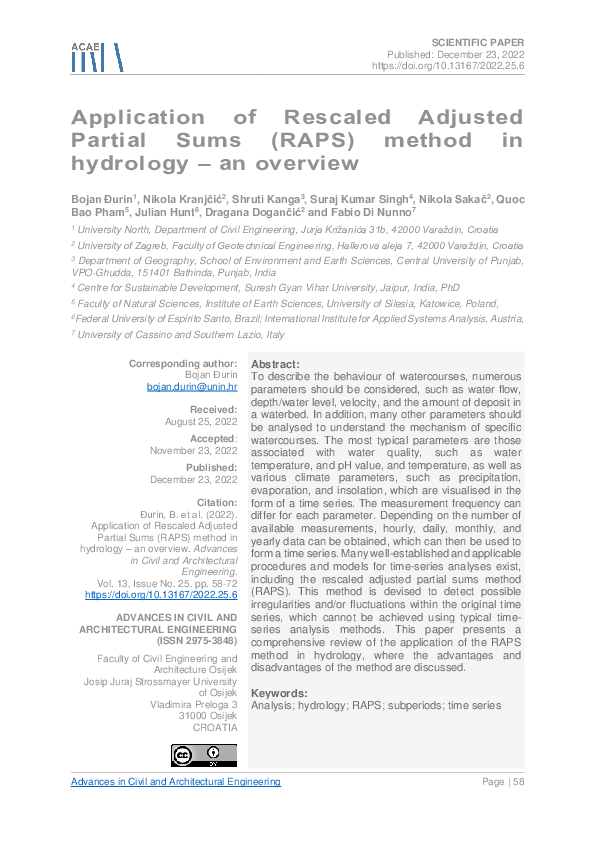 (PDF) Application of Rescaled Adjusted Partial Sums (Raps) Method in ...