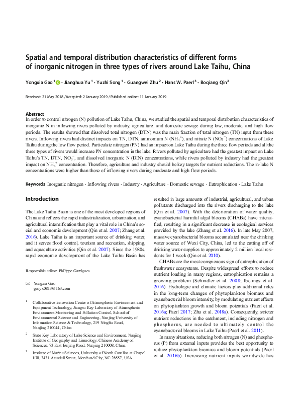 (PDF) Spatial and temporal distribution characteristics of different ...