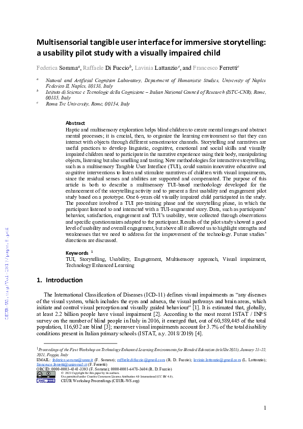 (PDF) Multisensorial tangible user interface for immersive storytelling ...