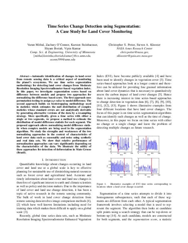 (PDF) Time series change detection using segmentation: A case study for ...