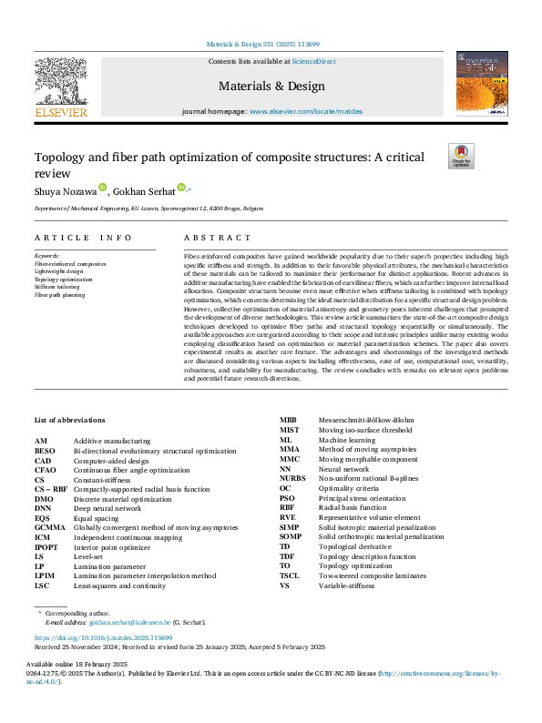 (PDF) Topology and fiber path optimization of composite structures: A ...