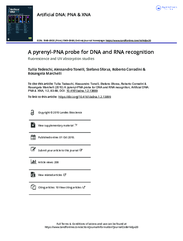 (PDF) A pyrenyl-PNA probe for DNA and RNA recognition