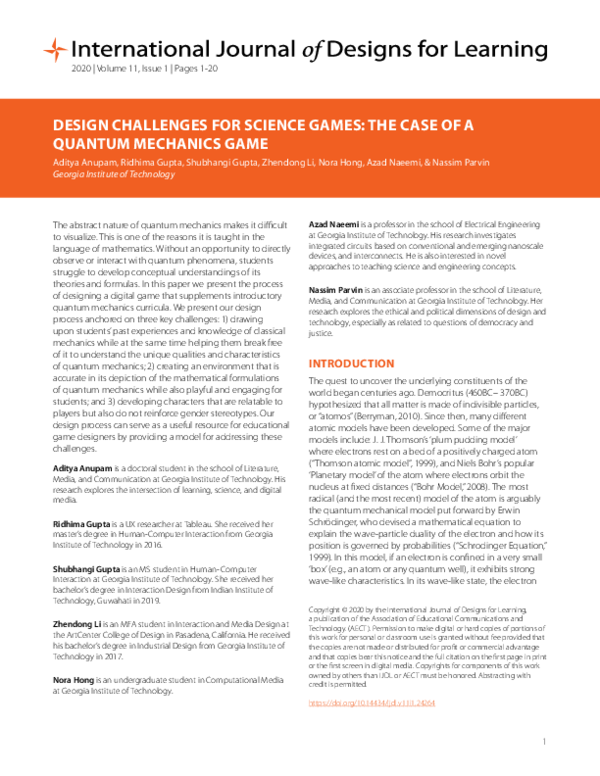(PDF) Design Challenges for Science Games
