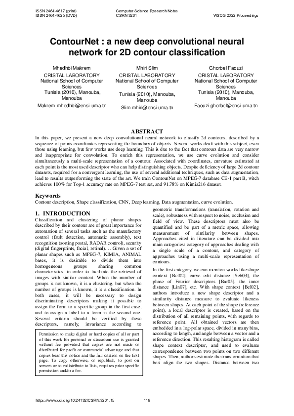 (PDF) A new deep convolutional neural network for 2D contour classification