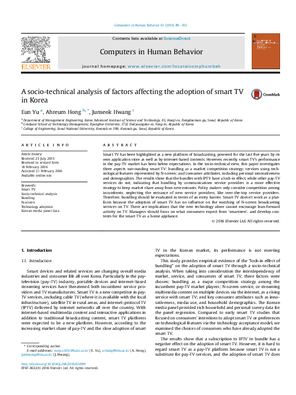 (PDF) A Socio-Technical Analysis of Factors Affecting the Integration ...