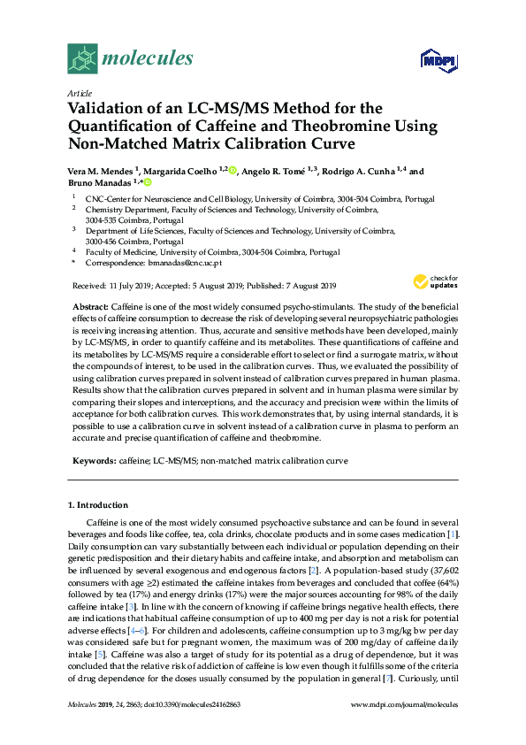 (PDF) Validation of an LC-MS/MS Method for the Quantification of ...