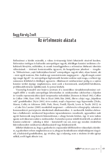 (PDF) Az értelmezés alázata