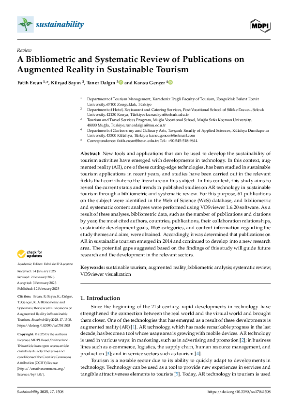 (PDF) A Bibliometric and Systematic Review of Publications on Augmented ...