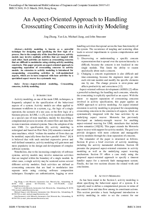(PDF) An Aspect-Oriented Approach to Handling Crosscutting Concerns in ...