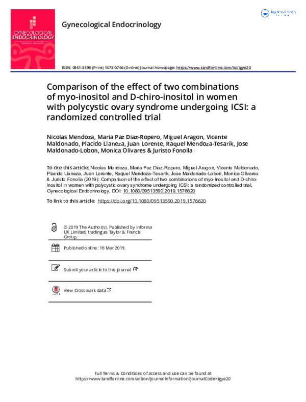 (PDF) Comparison of the effect of two combinations of myo-inositol and ...