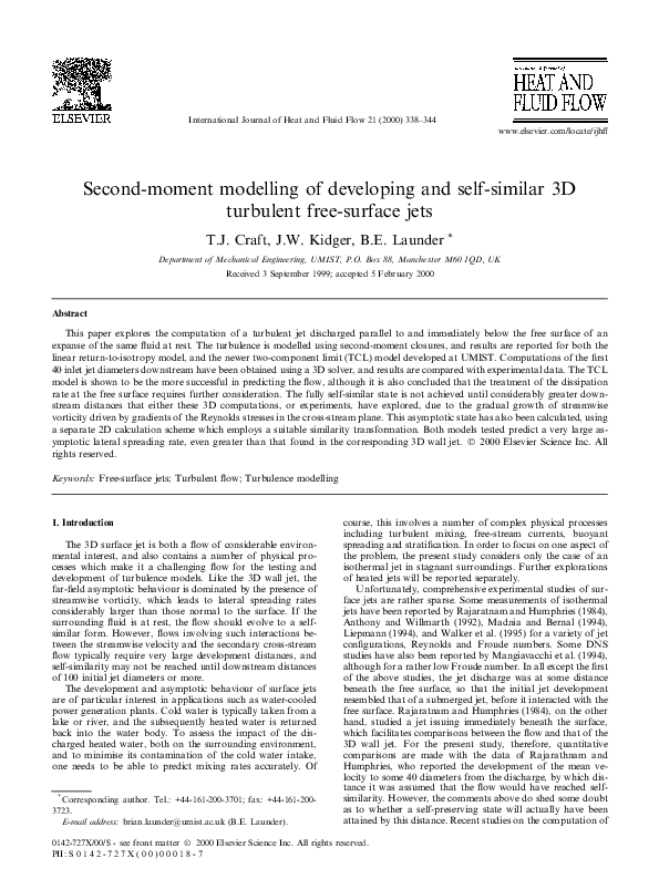 (PDF) Second-moment modelling of developing and self-similar 3D ...
