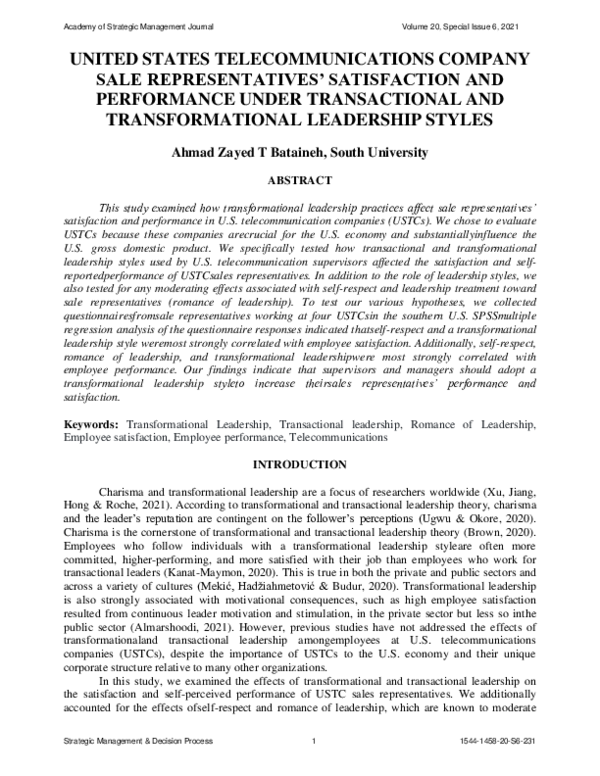 (PDF) UNITED STATES TELECOMMUNICATIONS COMPANY SALE REPRESENTATIVES ...