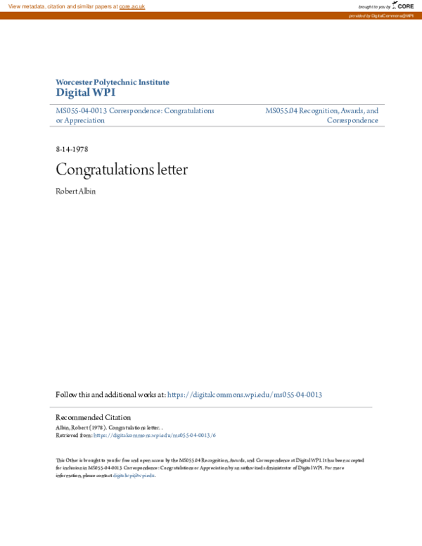 (PDF) Congratulations letter