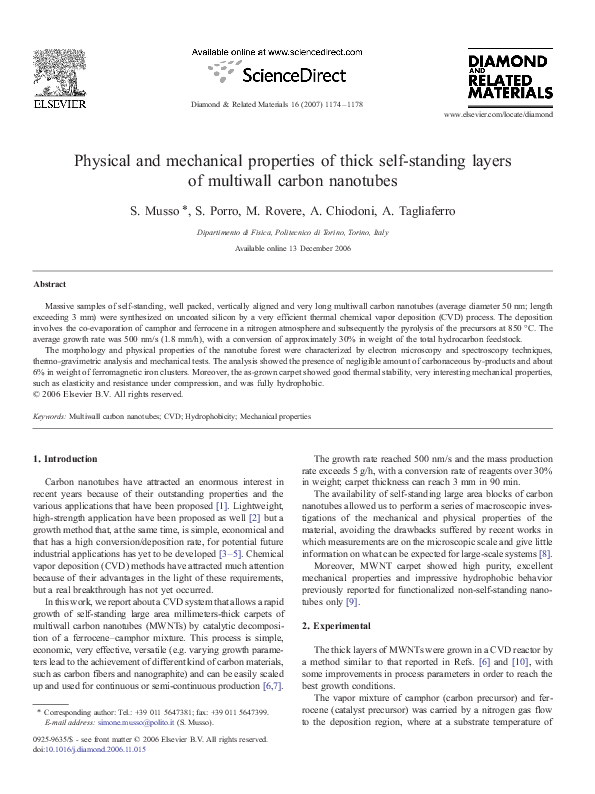 (PDF) Physical and mechanical properties of thick self-standing layers ...