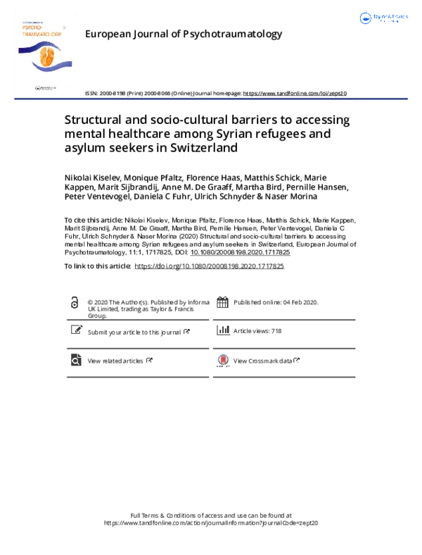 (PDF) Structural and socio-cultural barriers to accessing mental ...
