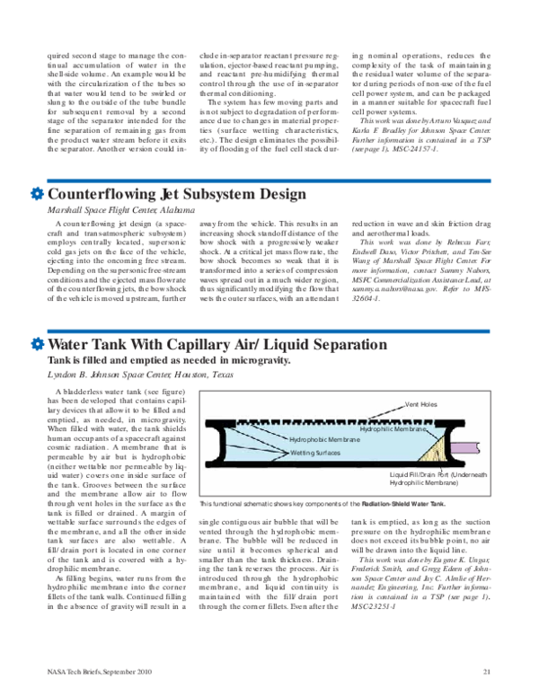 (PDF) Water Tank with Capillary Air/Liquid Separation