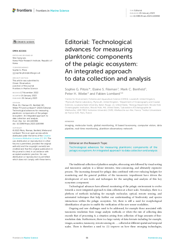 (PDF) Editorial: Technological advances for measuring planktonic ...