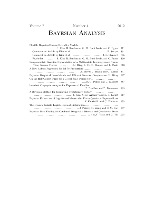 (PDF) Bayesian Analysis