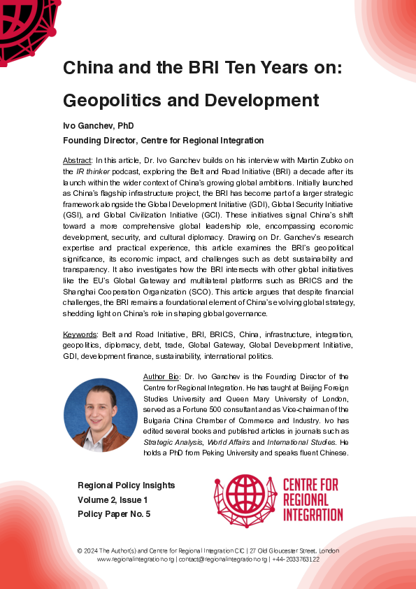 (PDF) China and the BRI Ten Years on: Geopolitics and Development